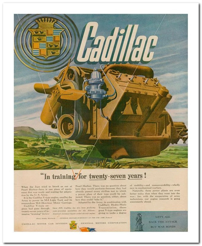 8x10 Vintage Ad 1944 Cad Illac 02062503126
