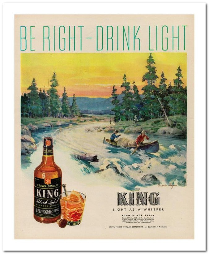 8x10 Vintage Ad 1944 Be Right Drink Light 02062503214
