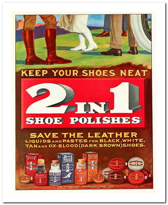 8x10 1920s Ad 2in1shoe Polish 07042500004