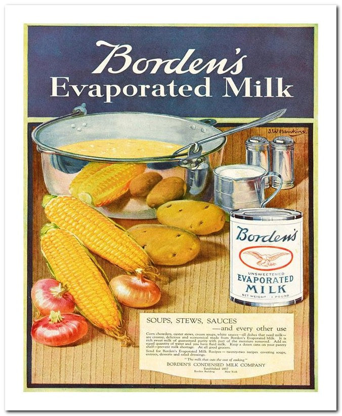 8x10 1920s Ad Borden’s Evaporated Milk 07042500008