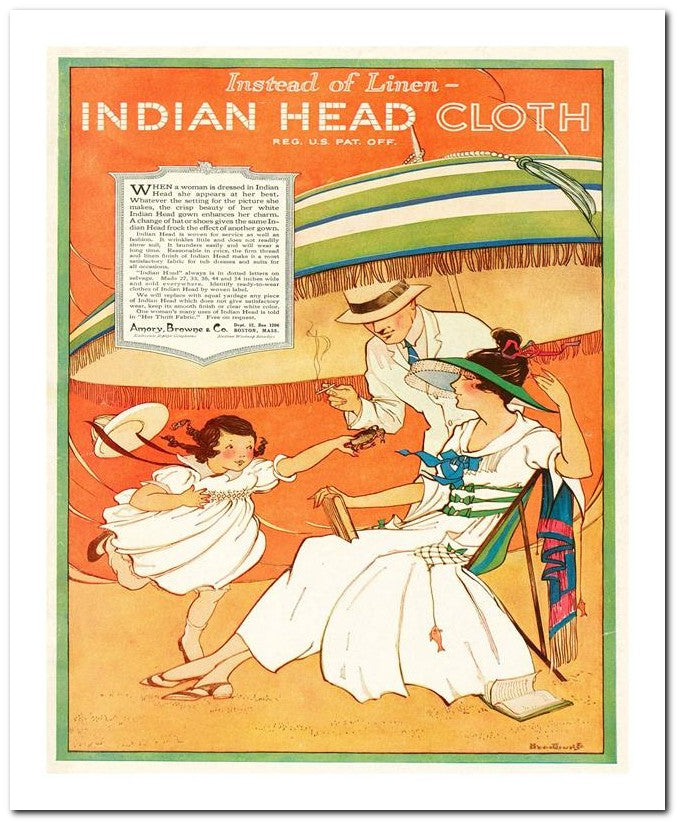 8x10 1920s Ad Indian Head Cloth 07042500027