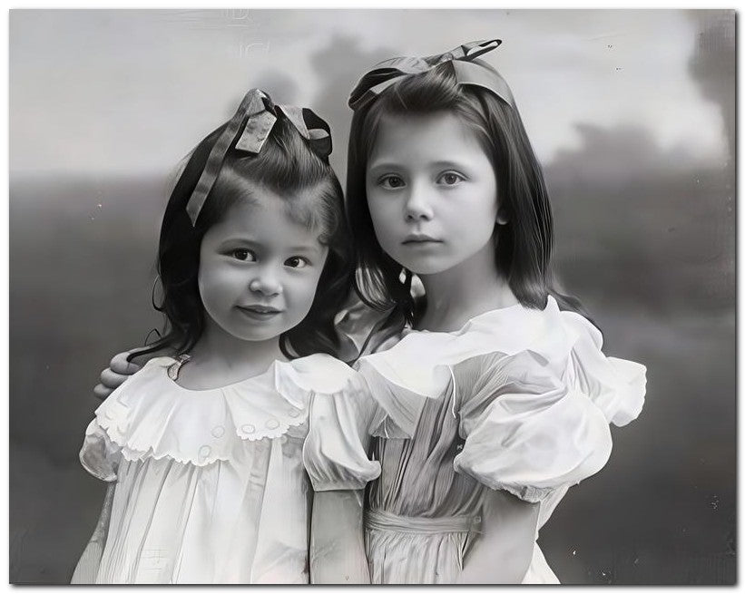 Belle Epoque Children 1900's Sisters 8x10 Photo Print 23052500049