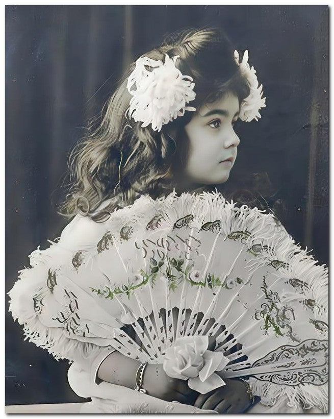 Belle Epoque Children 1901 Big Fan 8x10 Photo Print 23052500056