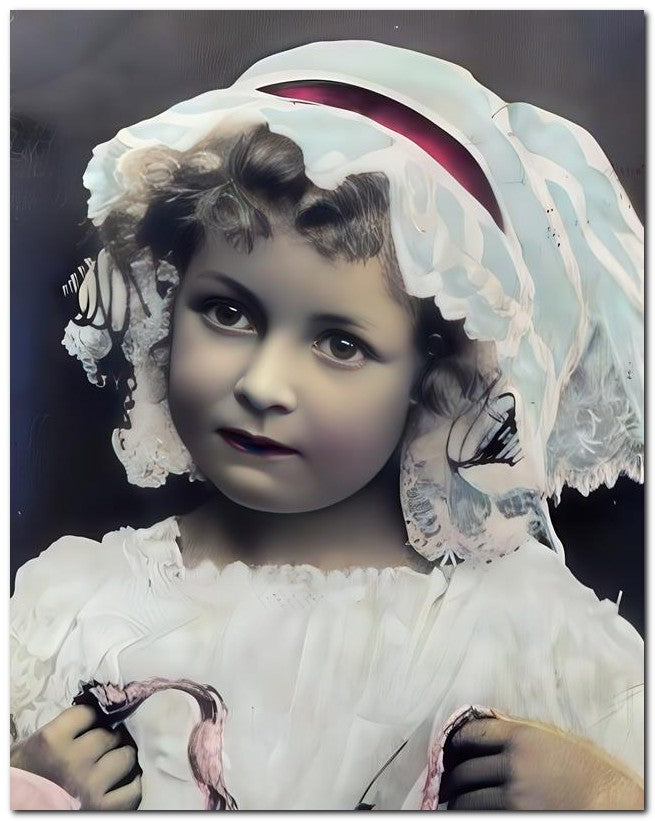 Belle Epoque Children 1905 Baby Bonnet 8x10 Photo Print 23052500079