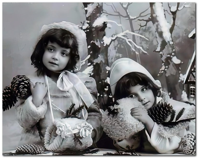 Belle Epoque Children 1906 Muff Girls 8x10 Photo Print 23052500121