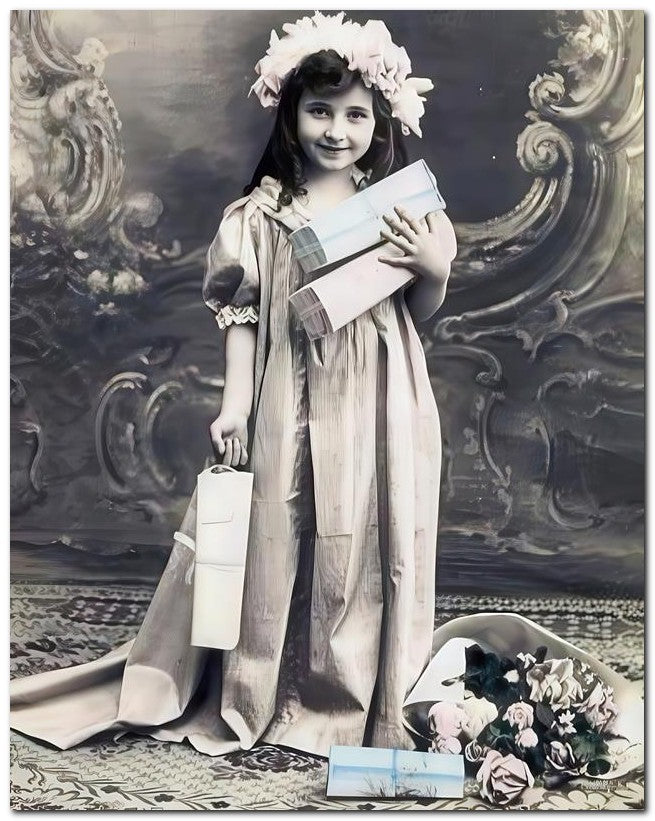 Belle Epoque Children 1908 Girl Packages 8x10 Photo Print 23052500226