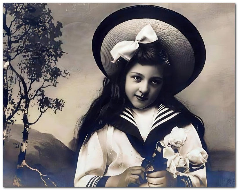 Belle Epoque Children 1908 Sailor Girl 8x10 Photo Print 23052500249