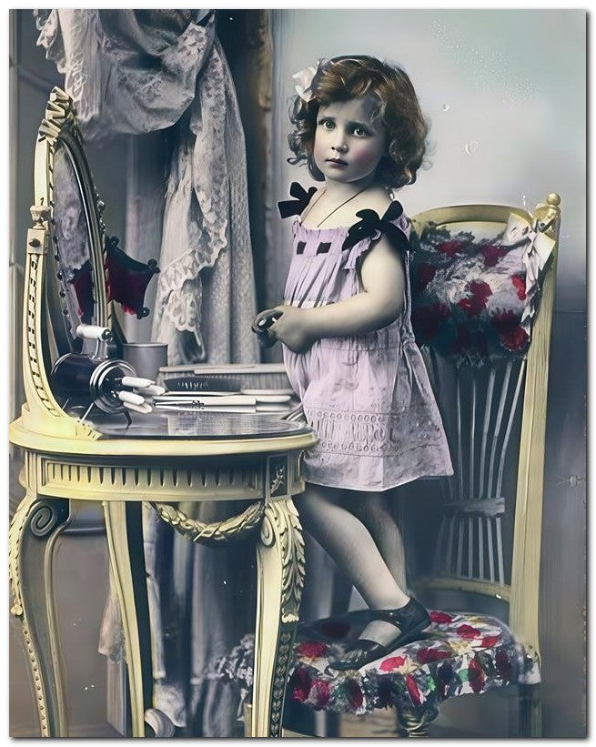 Belle Epoque Children 1909 Boudoir Girl 8x10 Photo Print 23052500269
