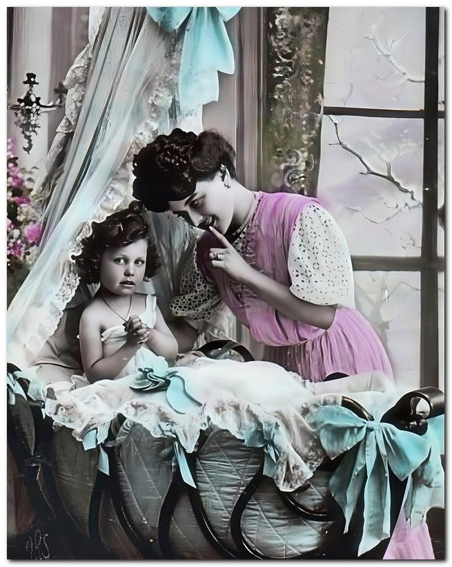 Belle Epoque Children 1909 Pray Cradle 8x10 Photo Print 23052500291