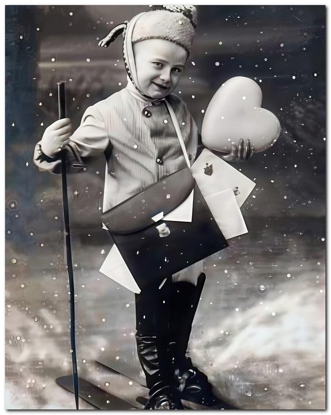 Belle Epoque Children 1909 Ski Kid 8x10 Photo Print 23052500298