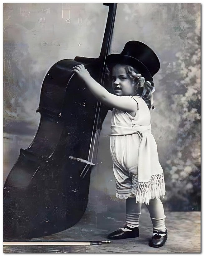 Belle Epoque Children 1910 Big Guitar 8x10 Photo Print 23052500388