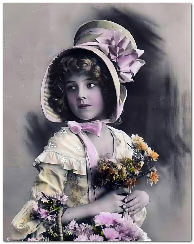 Belle Epoque Children 1910 Bonnet Girl 8x10 Photo Print 23052500417