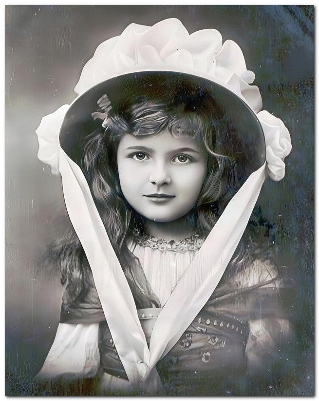 Belle Epoque Children 1910 Bonnet Ties 8x10 Photo Print 23052500421