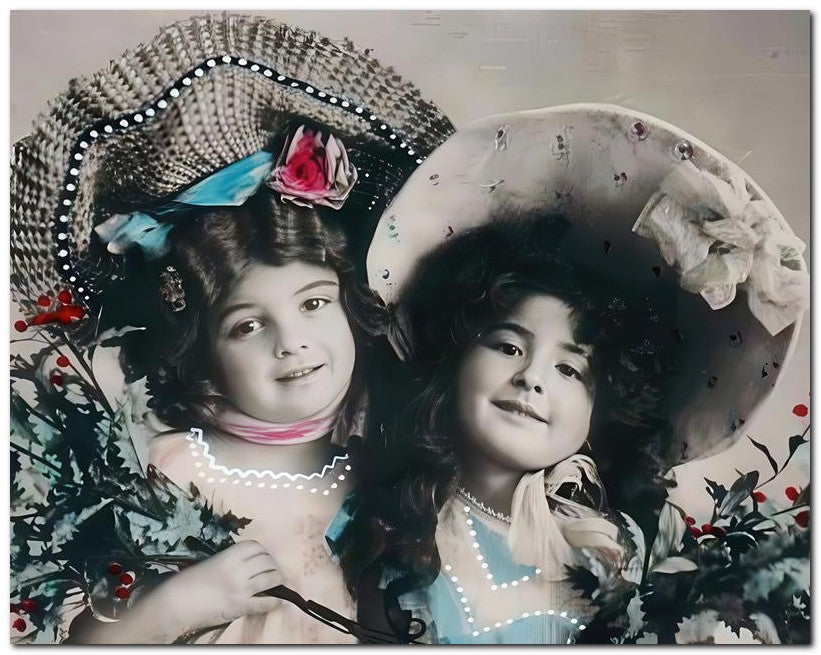 Belle Epoque Children 1910 Bonnets 4 2 8x10 Photo Print 23052500424