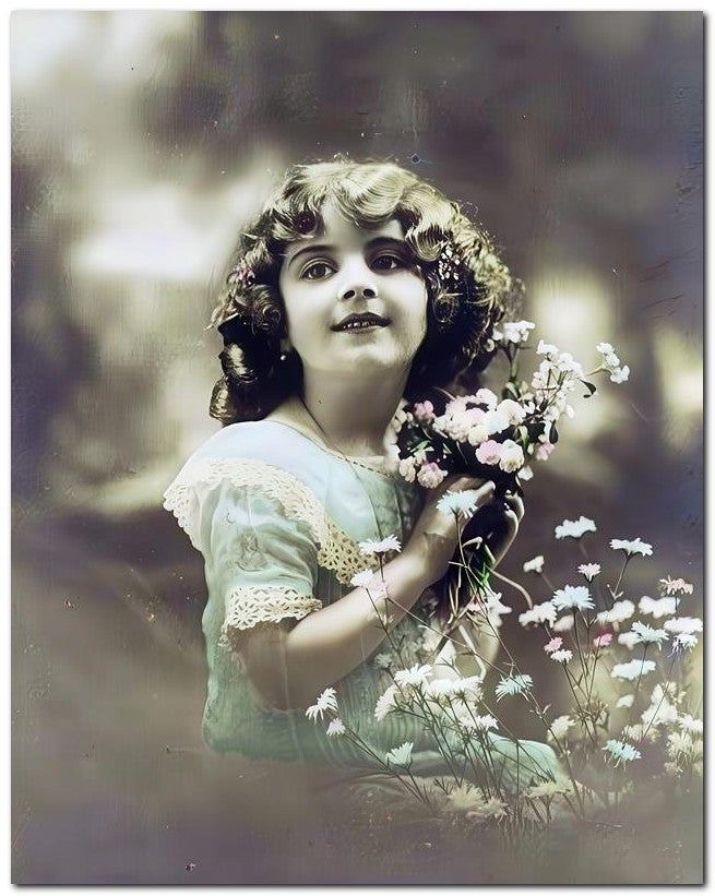 Belle Epoque Children 1910 Bouquet Cutie 8x10 Photo Print 23052500426