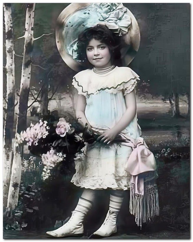 Belle Epoque Children 1910 Bouquet Kid 8x10 Photo Print 23052500427