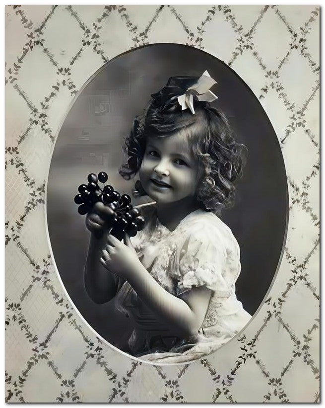 Belle Epoque Children 1910 Cherry Girl 8x10 Photo Print 23052500477
