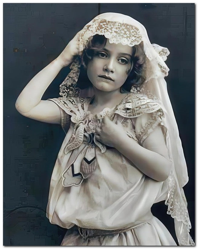 Belle Epoque Children 1910 Child Veil 8x10 Photo Print 23052500490