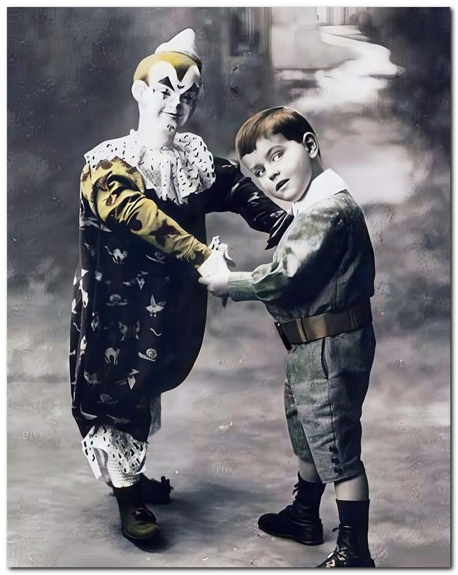 Belle Epoque Children 1910 Clown Boy 8x10 Photo Print 23052500500