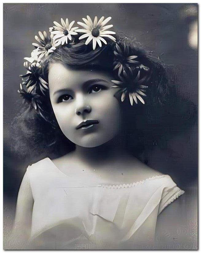Belle Epoque Children 1910 Daisies Hair 8x10 Photo Print 23052500541