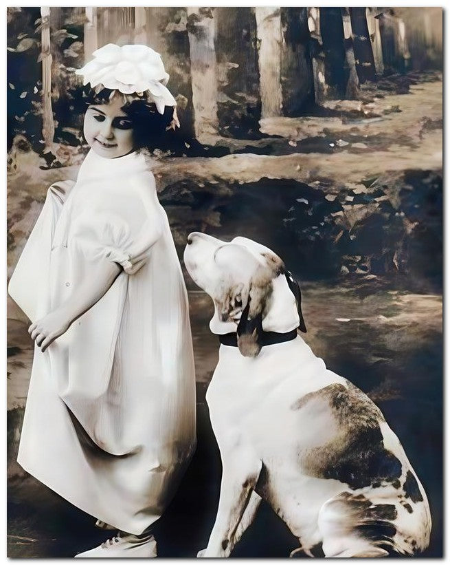 Belle Epoque Children 1910 Dog Friend 8x10 Photo Print 23052500560