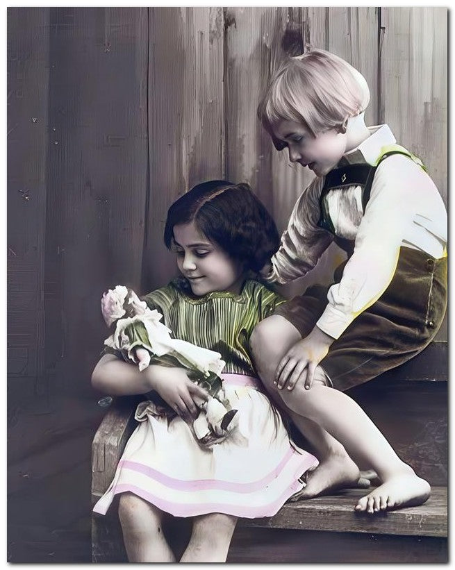 Belle Epoque Children 1910 Doll Chair 8x10 Photo Print 23052500569