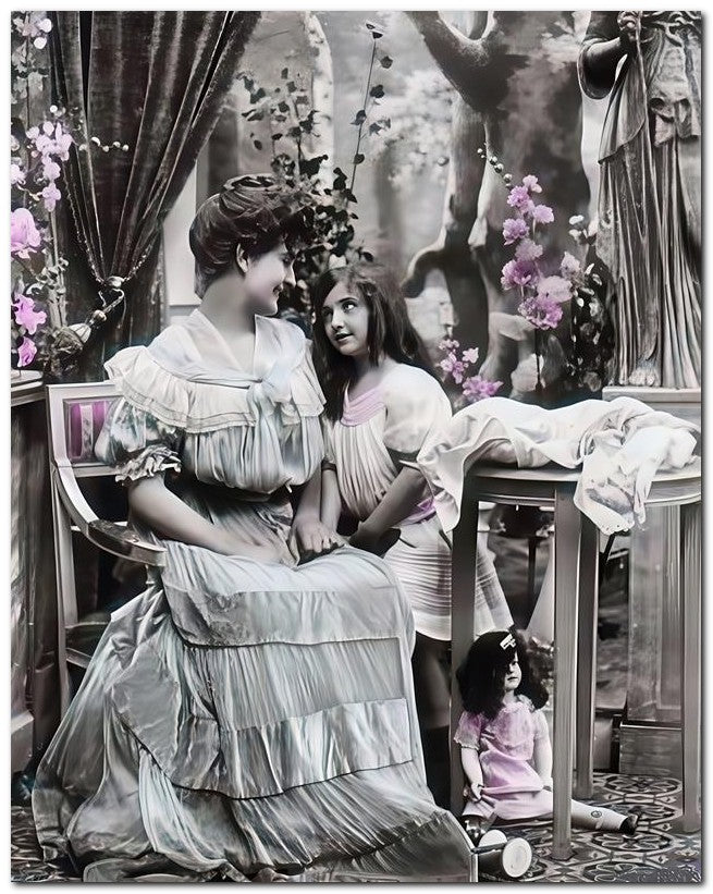 Belle Epoque Children 1910 Doll Mommy Girl 8x10 Photo Print 23052500580
