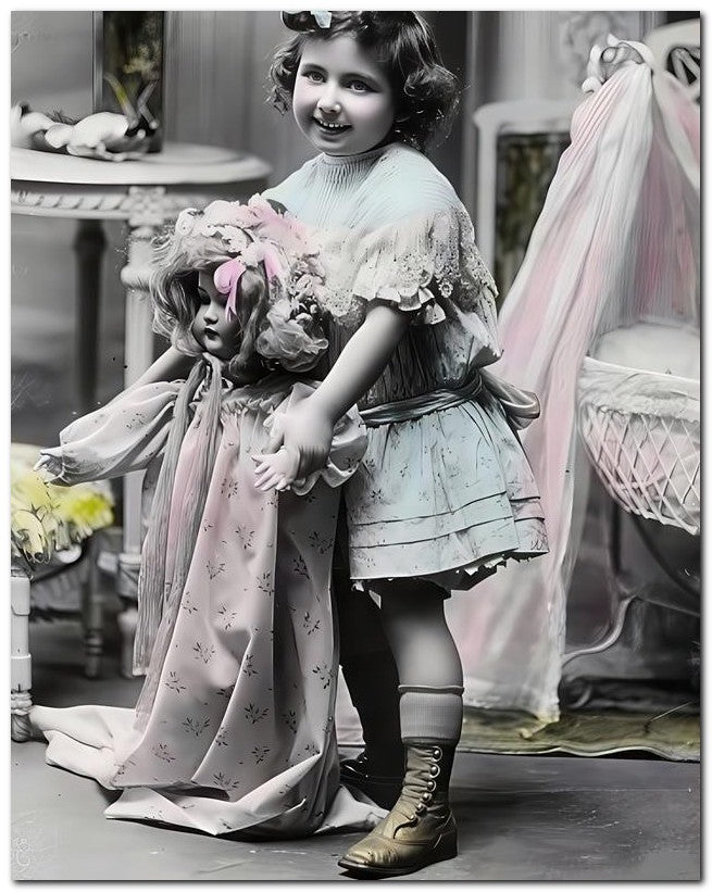 Belle Epoque Children 1910 Doll Mommy 8x10 Photo Print 23052500581