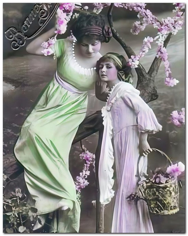 Belle Epoque Children 1910 Duo Beauties 8x10 Photo Print 23052500601