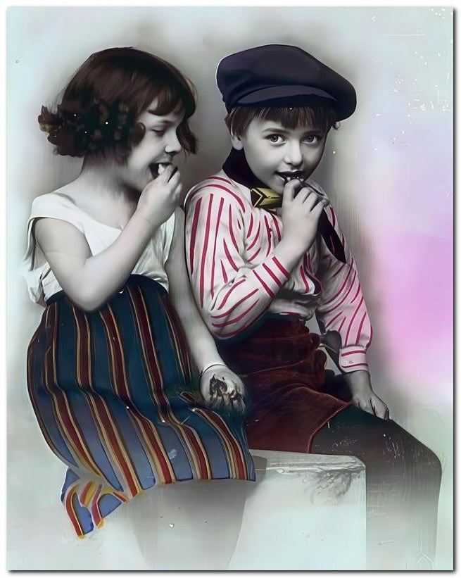 Belle Epoque Children 1910 Eat Cookies 8x10 Photo Print 23052500606