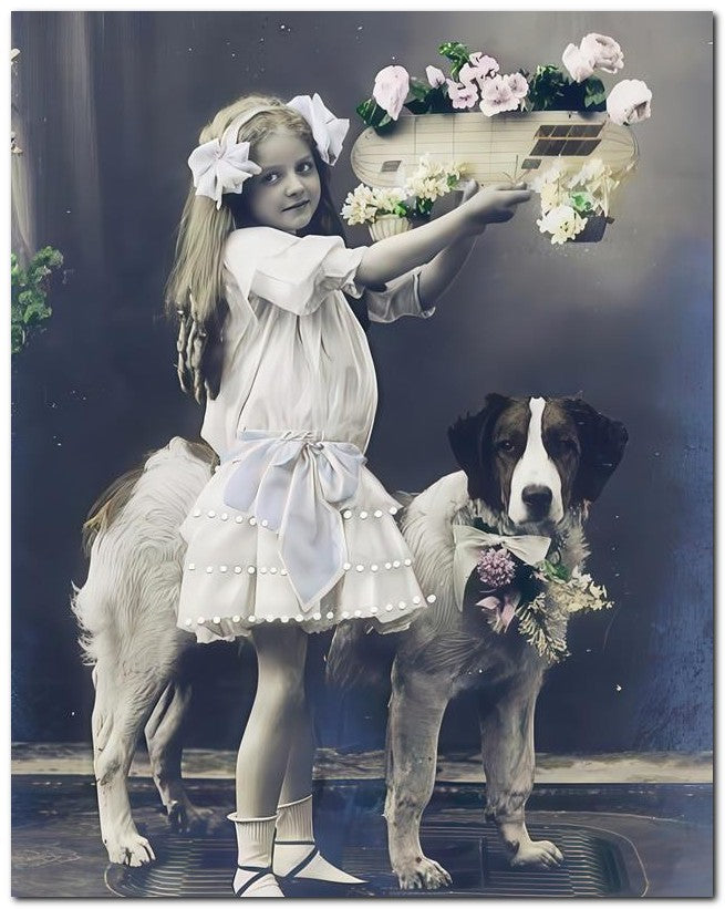 Belle Epoque Children 1910 Girl Pyrenees 8x10 Photo Print 23052500677