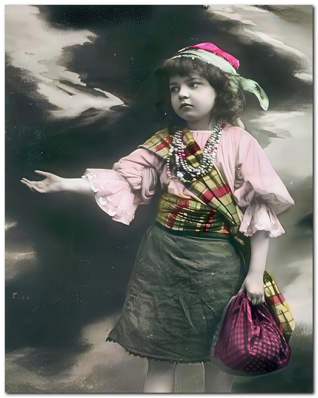 Belle Epoque Children 1910 Gypsy Kid 8x10 Photo Print 23052500703