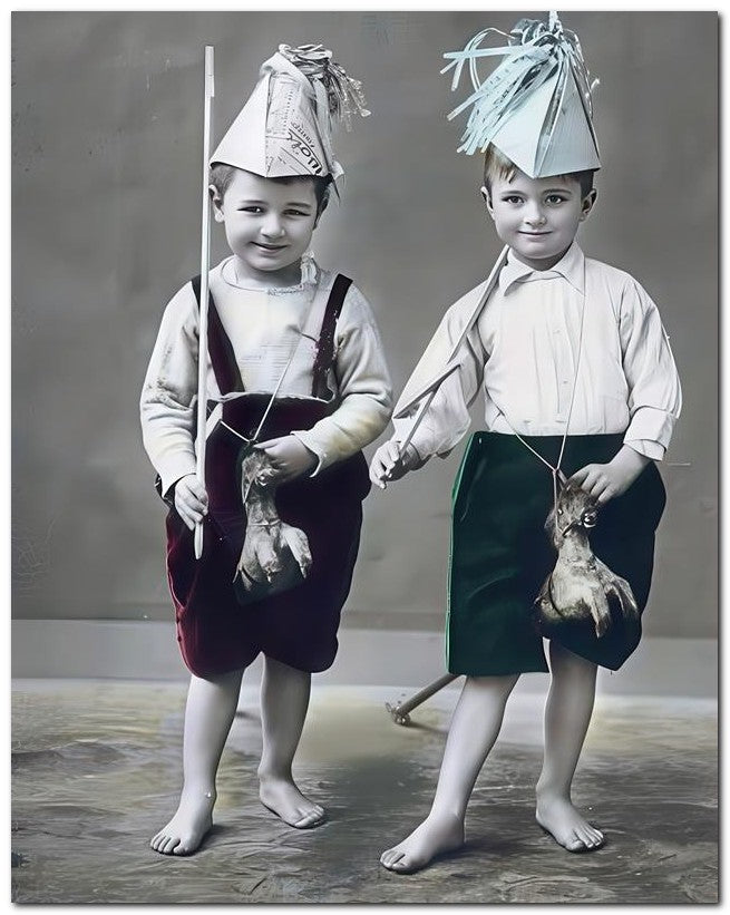 Belle Epoque Children 1910 Hobby Horses 8x10 Photo Print 23052500719