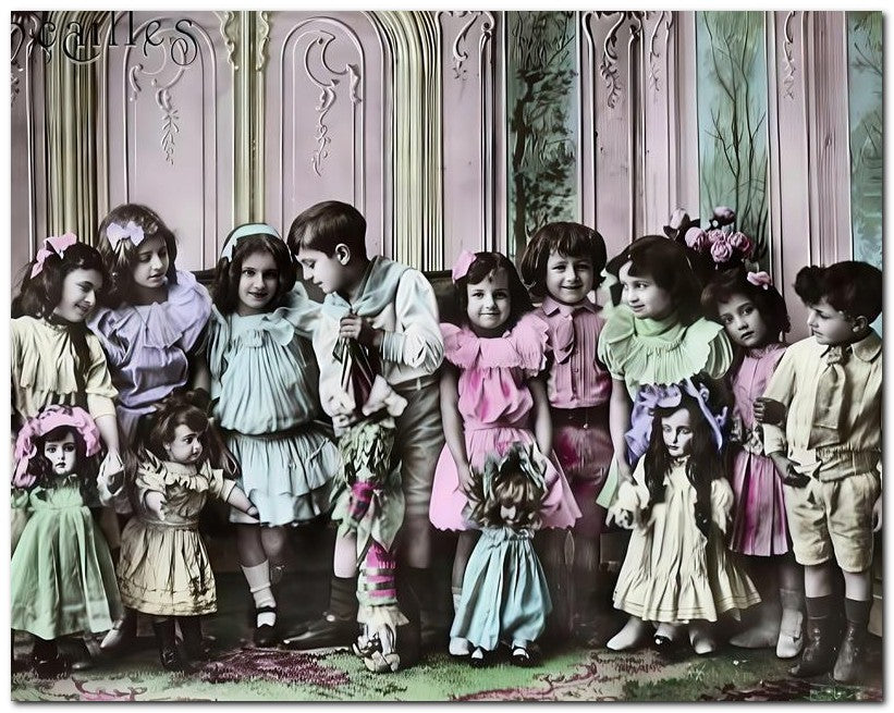Belle Epoque Children 1910 Kids Dolls 8x10 Photo Print 23052500753