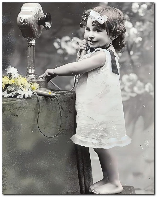 Belle Epoque Children 1910 Phone Sweetie 8x10 Photo Print 23052500860