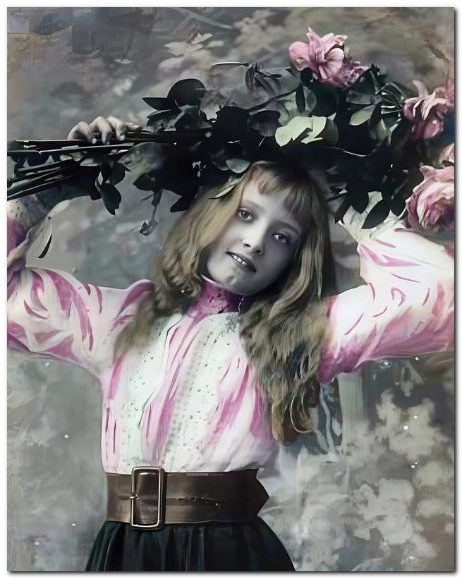 Belle Epoque Children 1910 Roses Big Belt 8x10 Photo Print 23052500923