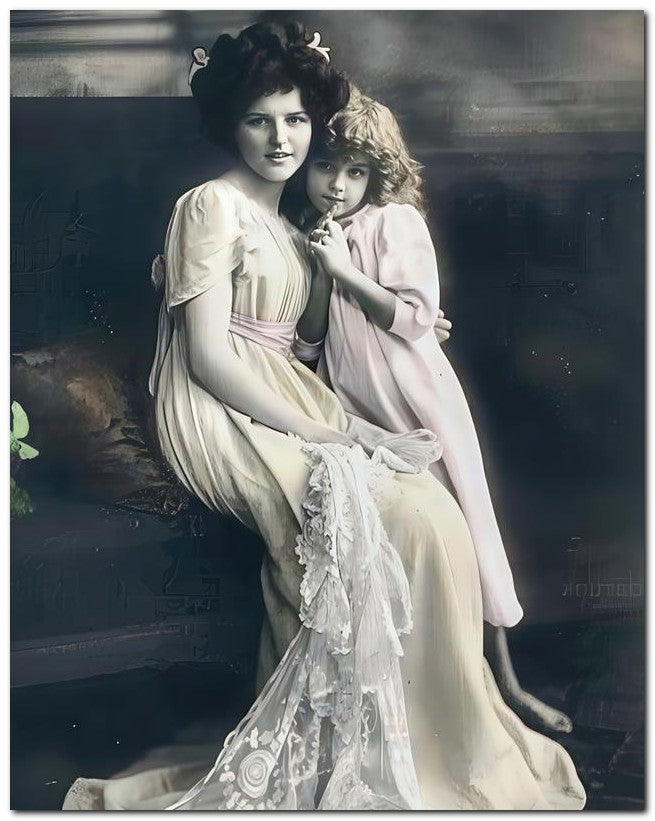 Belle Epoque Children 1910 Shy Girl Lady 8x10 Photo Print 23052500955