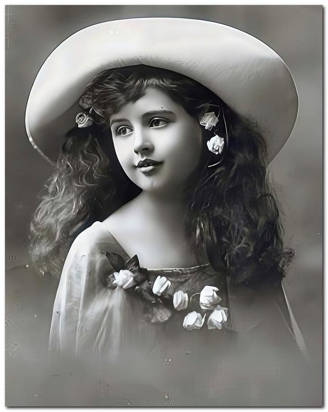 Belle Epoque Children 1910 White Hat 8x10 Photo Print 23052501045