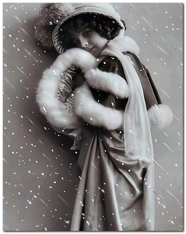 Belle Epoque Children 1910 Winter Time 8x10 Photo Print 23052501055