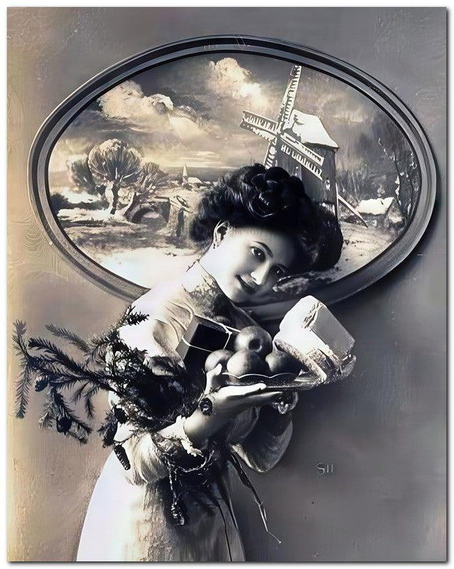 Belle Epoque Children 1911 Bearing Gifts 8x10 Photo Print 23052501080