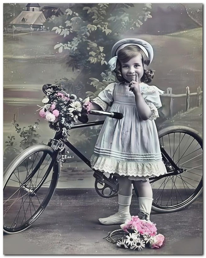 Belle Epoque Children 1911 Bike Child 8x10 Photo Print 23052501082