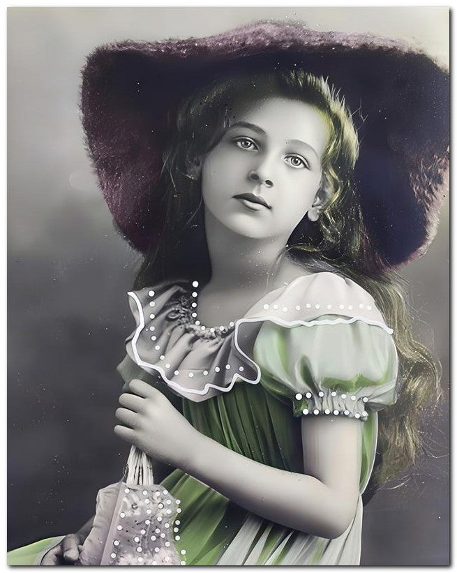 Belle Epoque Children 1911 Blonde Hat 8x10 Photo Print 23052501083