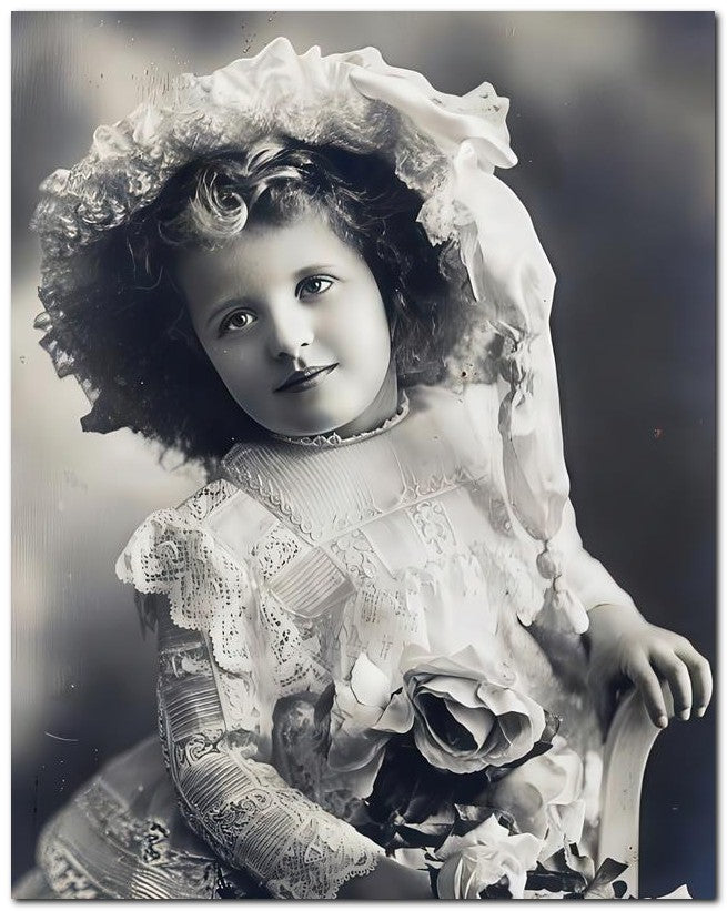 Belle Epoque Children 1911 Lace Bows 8x10 Photo Print 23052501105