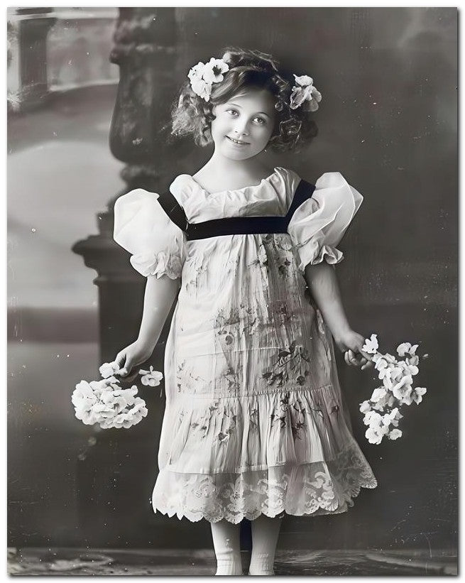 Belle Epoque Children 1912 Flower Girl 8x10 Photo Print 23052501145