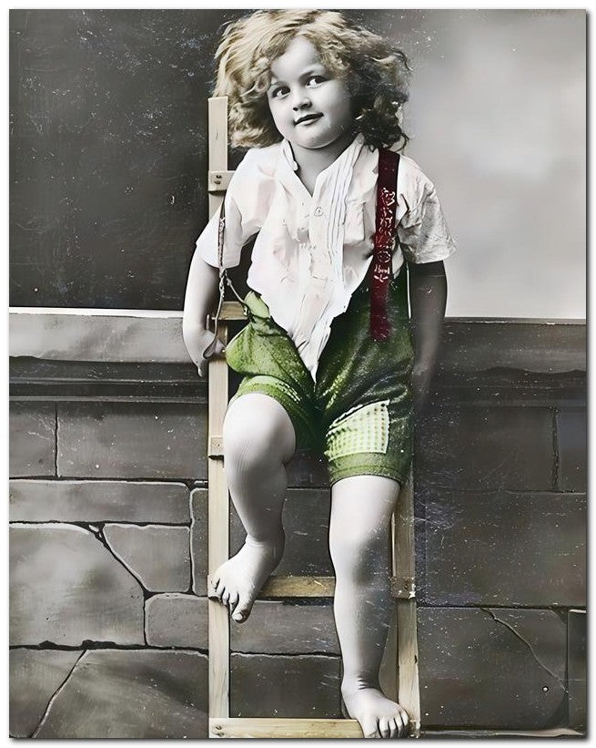 Belle Epoque Children 1912 Ladder 8x10 Photo Print 23052501156