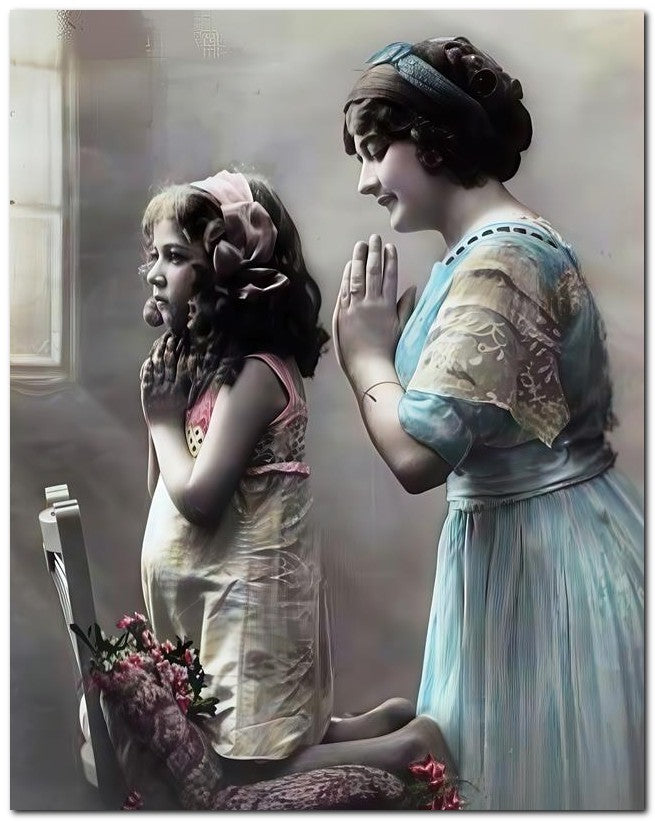 Belle Epoque Children 1912 Pray 8x10 Photo Print 23052501163