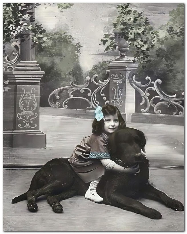 Belle Epoque Children 1912 Retriever Girl 8x10 Photo Print 23052501170