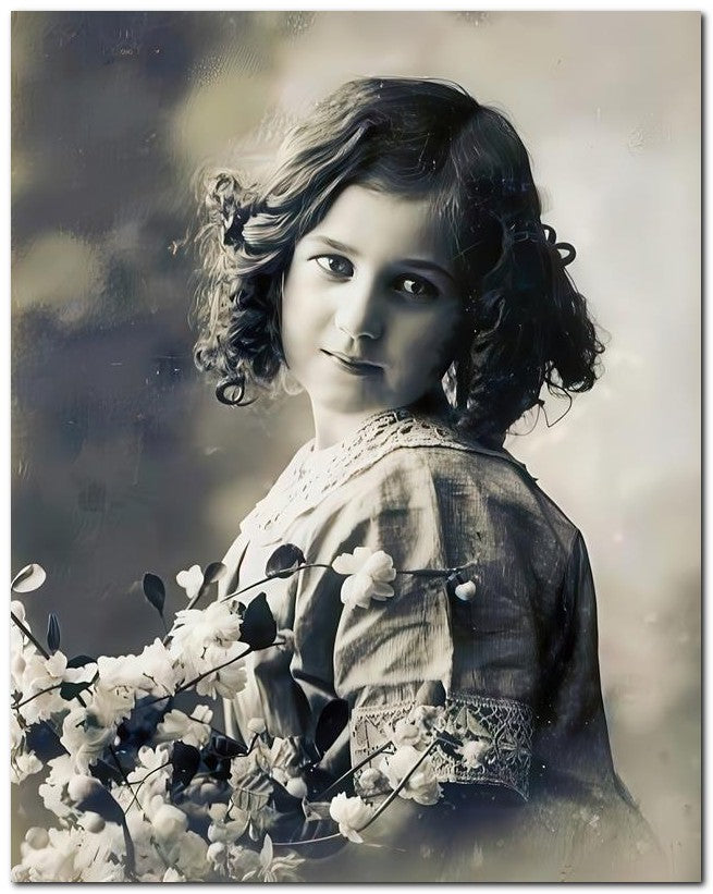 Belle Epoque Children 1913 Flowers Girl 8x10 Photo Print 23052501200