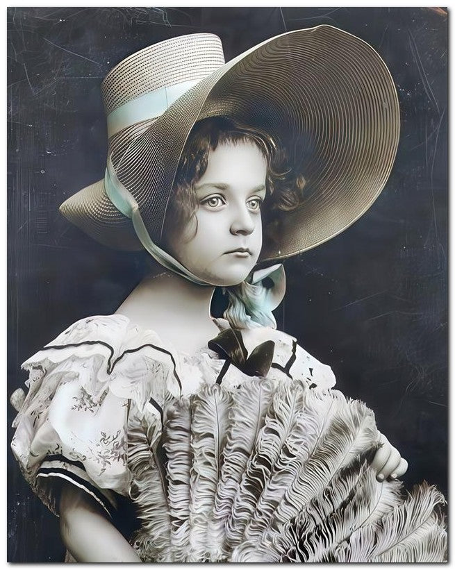 Belle Epoque Children 1913 Girl Fan 8x10 Photo Print 23052501203