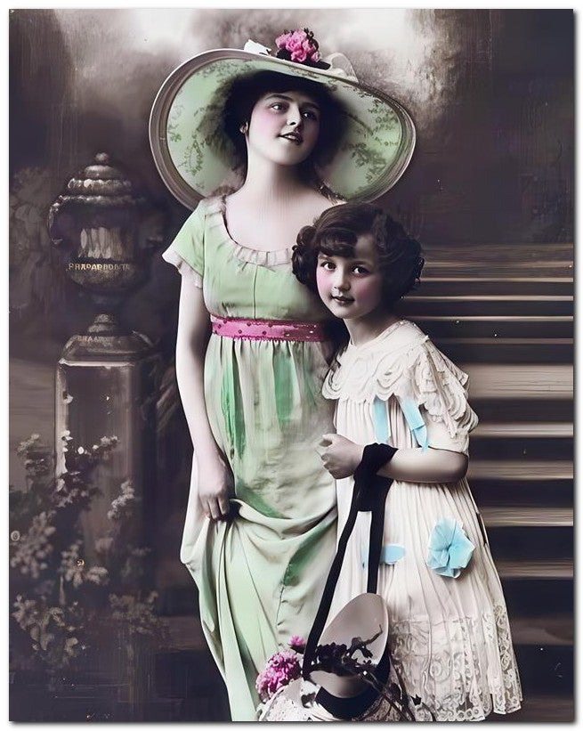 Belle Epoque Children 1914 2 Cuties 8x10 Photo Print 23052501227